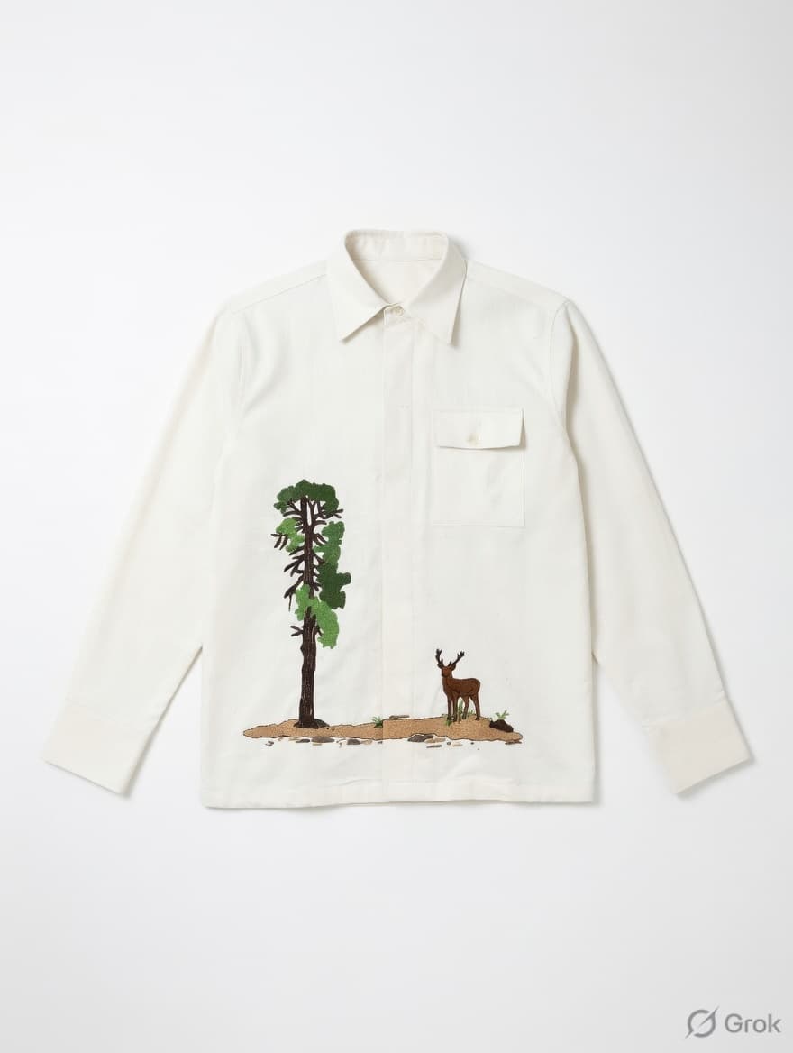 Dear Front Embroidered Shirt - cloth image 2
