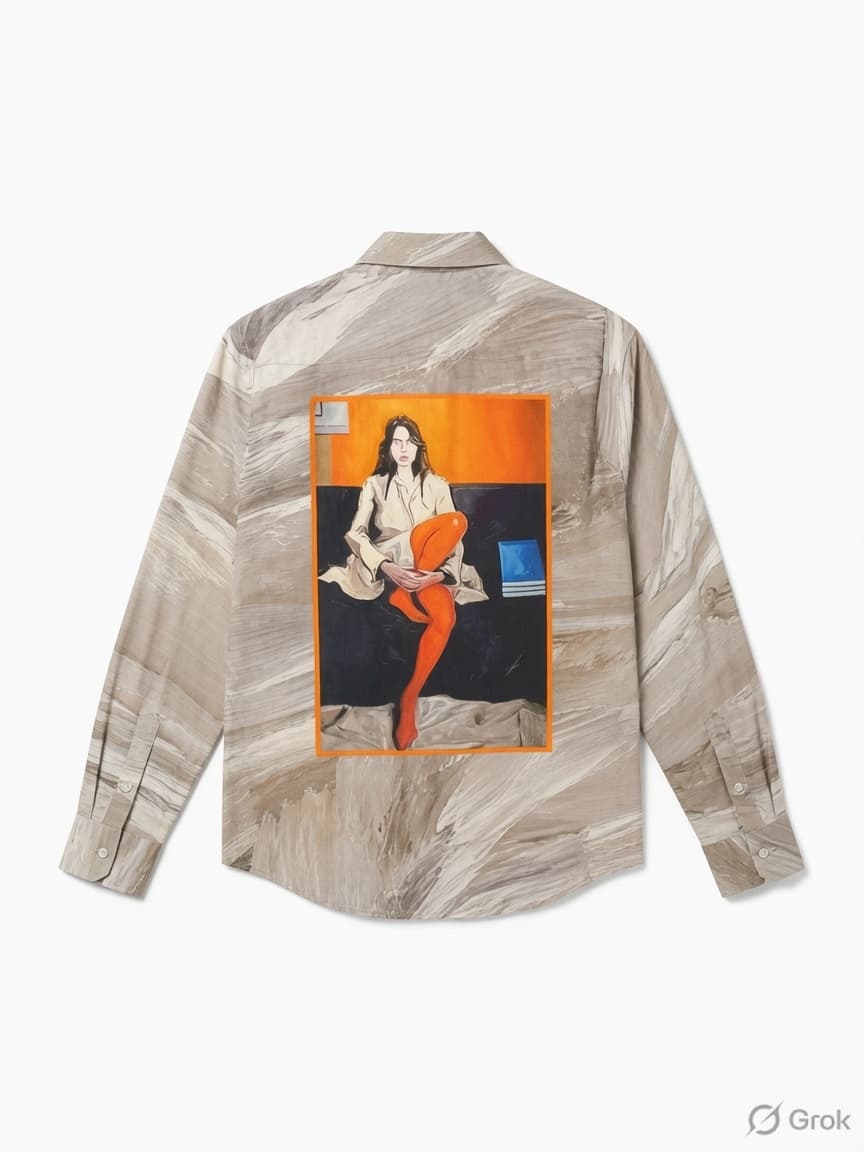 Lady Frame Printed Shirt - cloth image 2